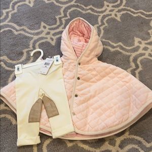 Ralph Lauren riding pants & quilted poncho